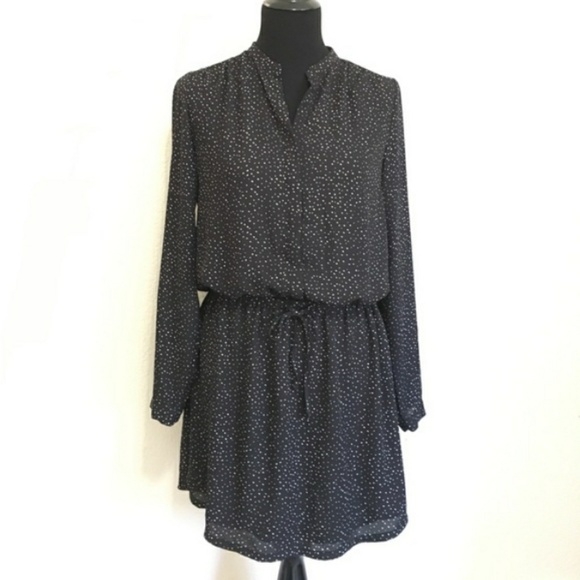 long sleeve blouson dress